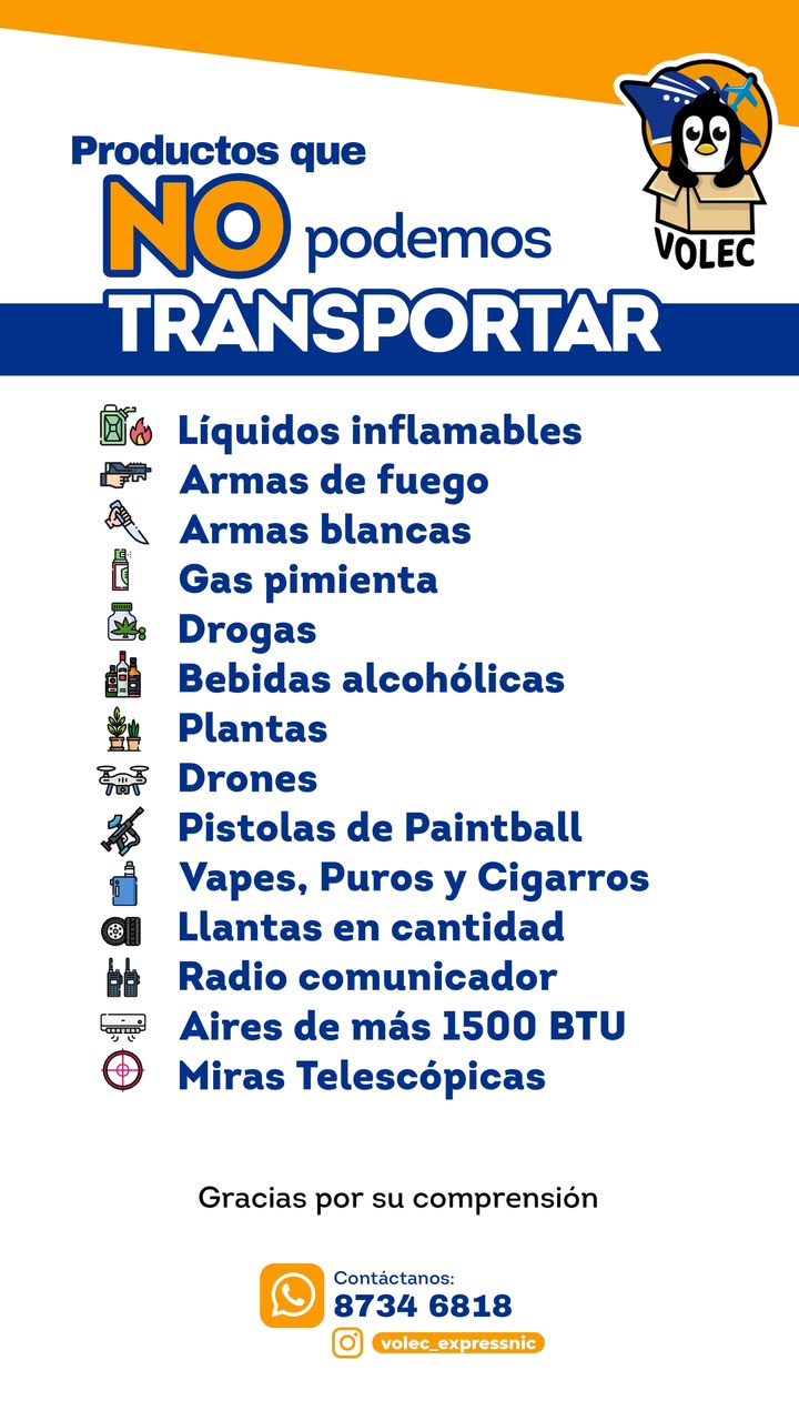Artículos Prohibidos