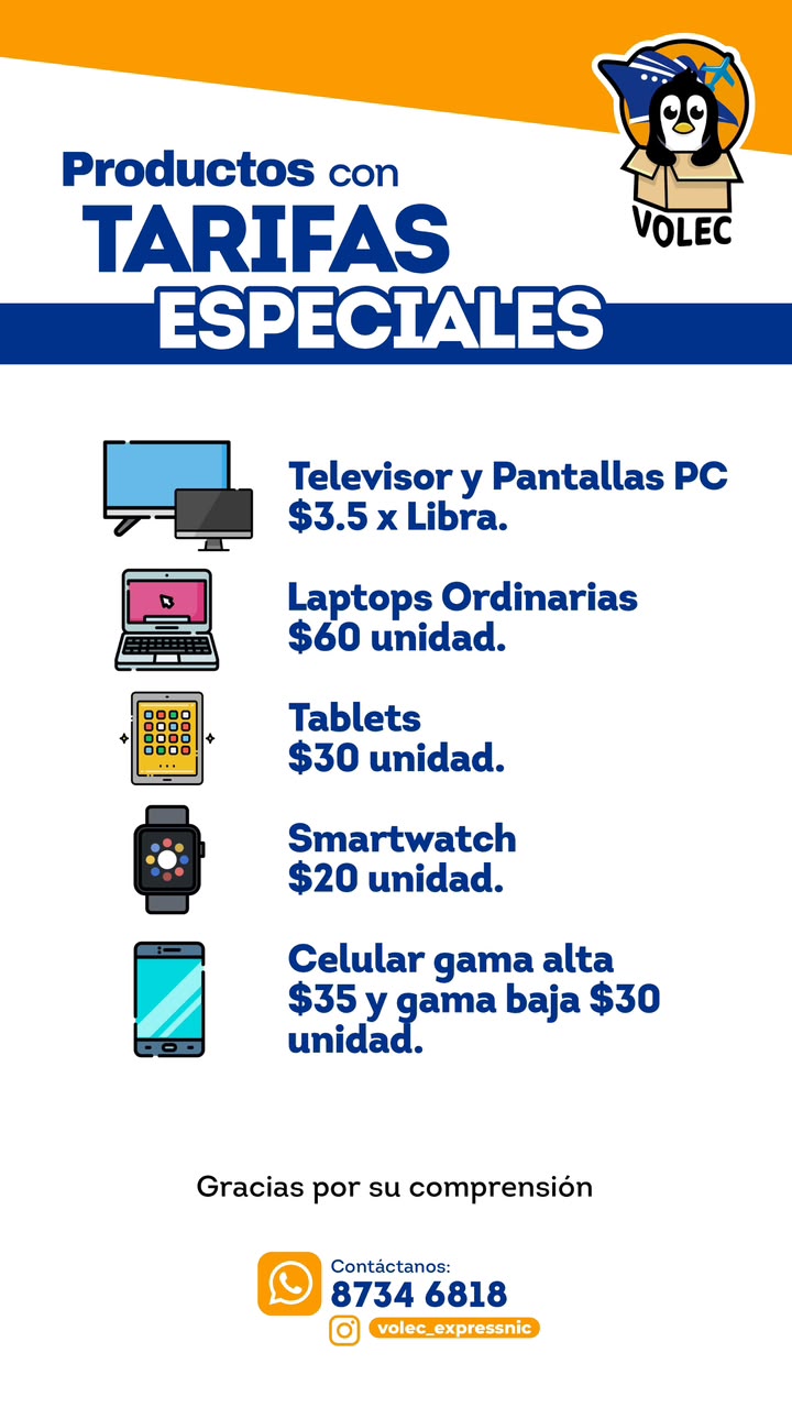 Tarifas Especiales